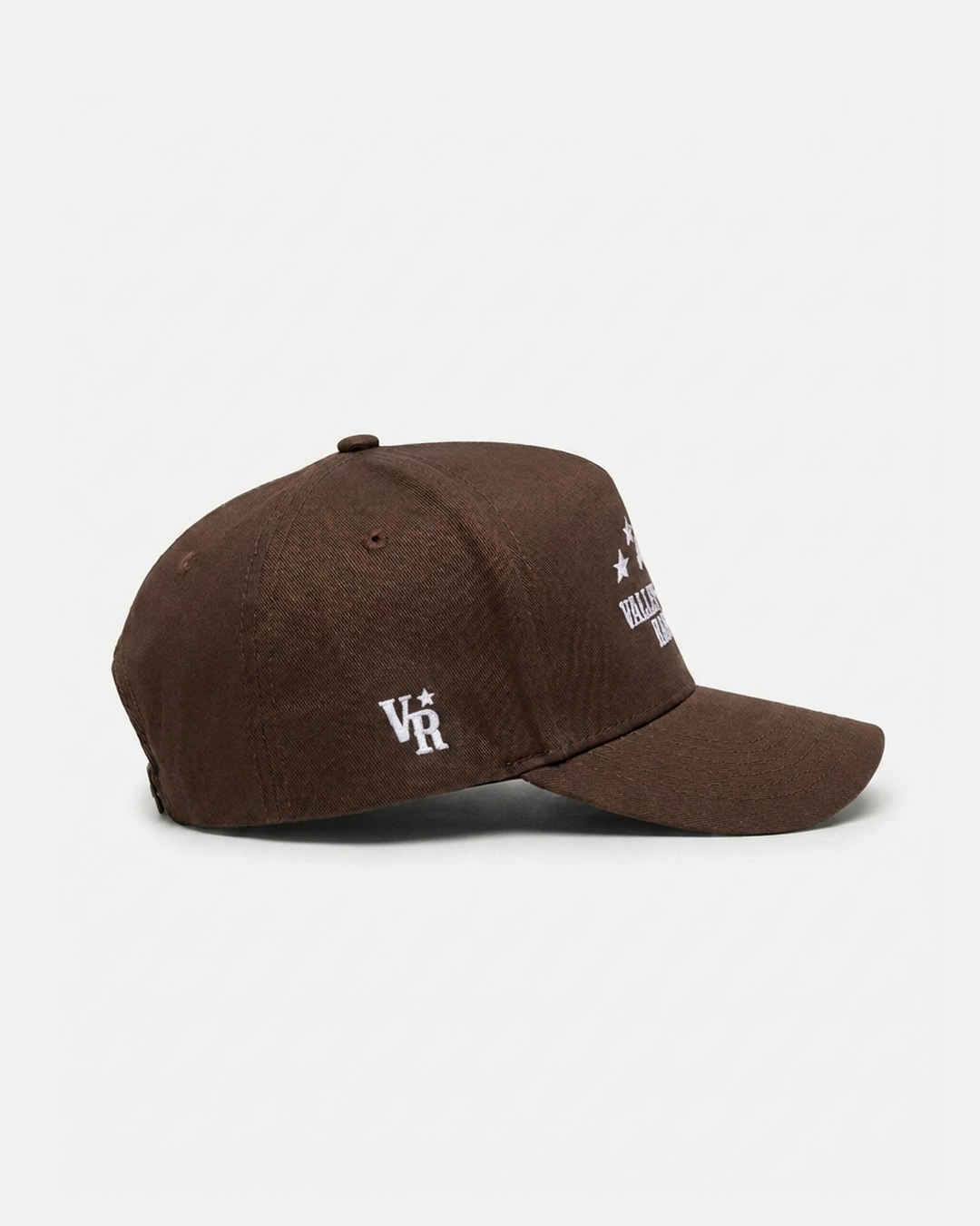 Valley Ranch Hat side view with VR star embroidery