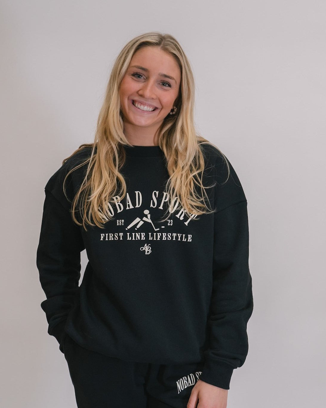 First Line NOBAD Sport Black Crewneck