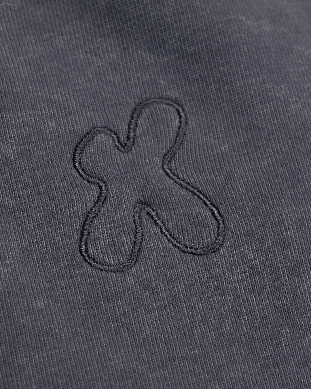 Vintage Embroidered Hoodie - Washed Grey