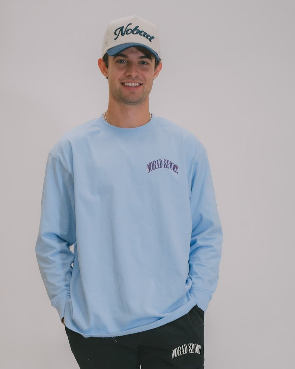 Varsity Long Sleeve | Dusty Blue