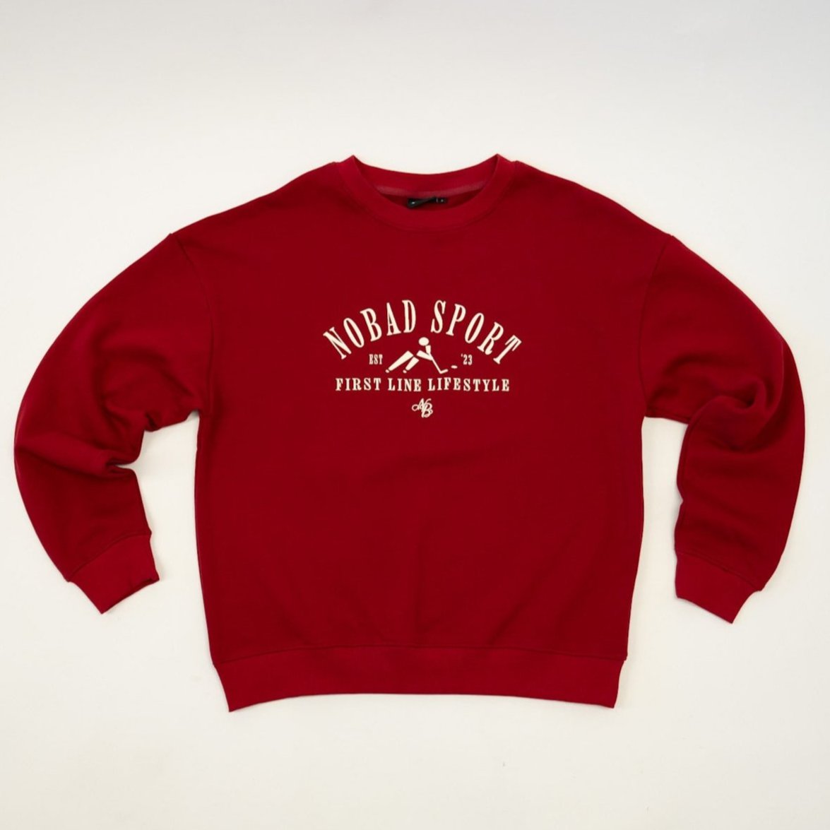 First Line NOBAD Sport Red Crewneck