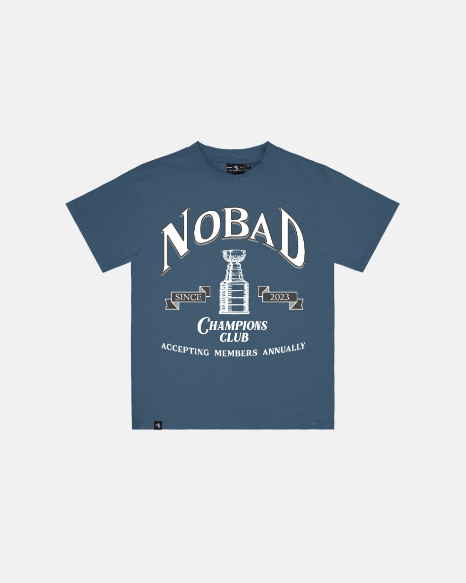 Champions Club Boxy T-Shirt - Slate Blue