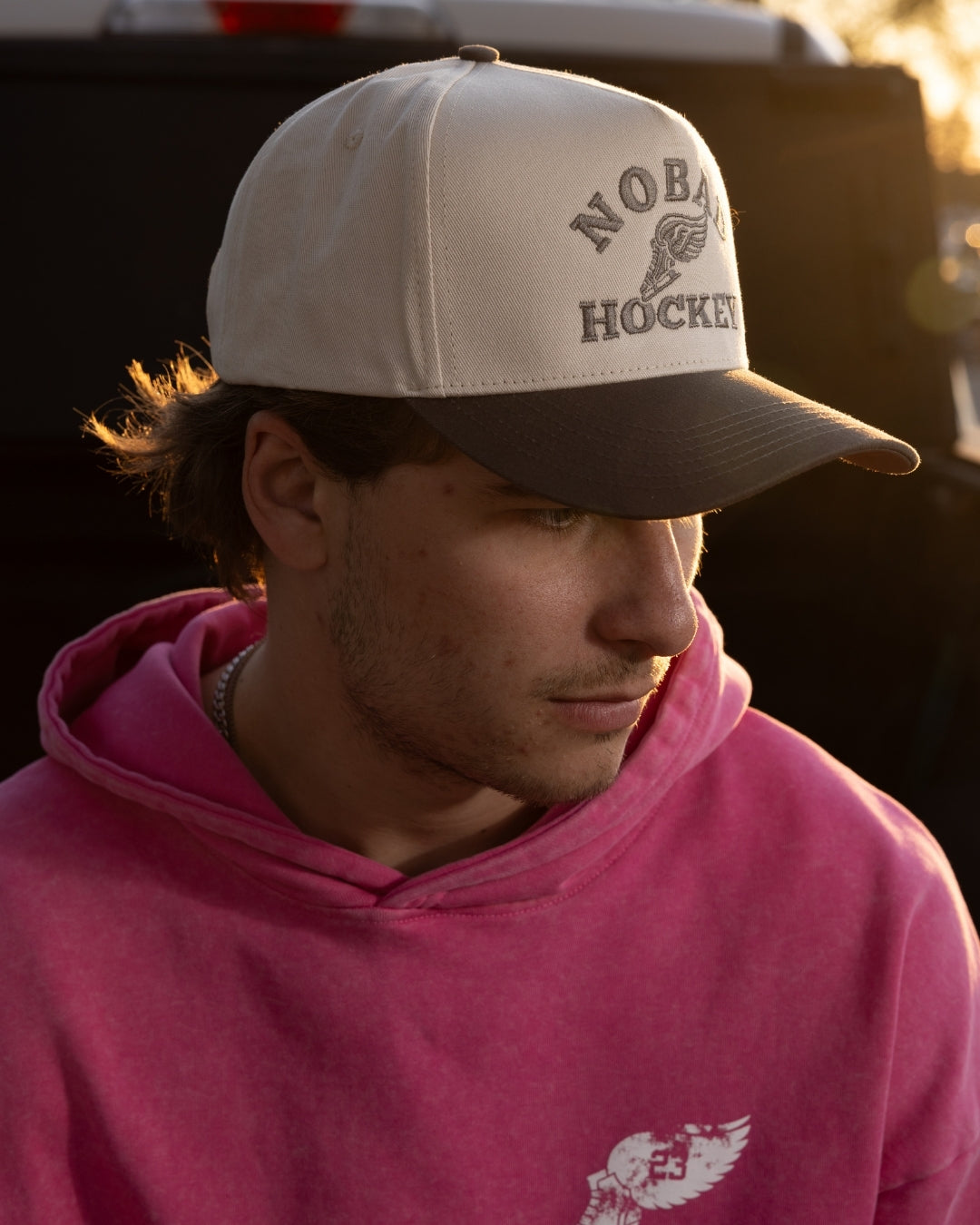 Nobody Clothing キャップ ホワイト/ブラウン UNNAMED HEADWEAR DUAL SHADE CAP バイカラー ツートーン