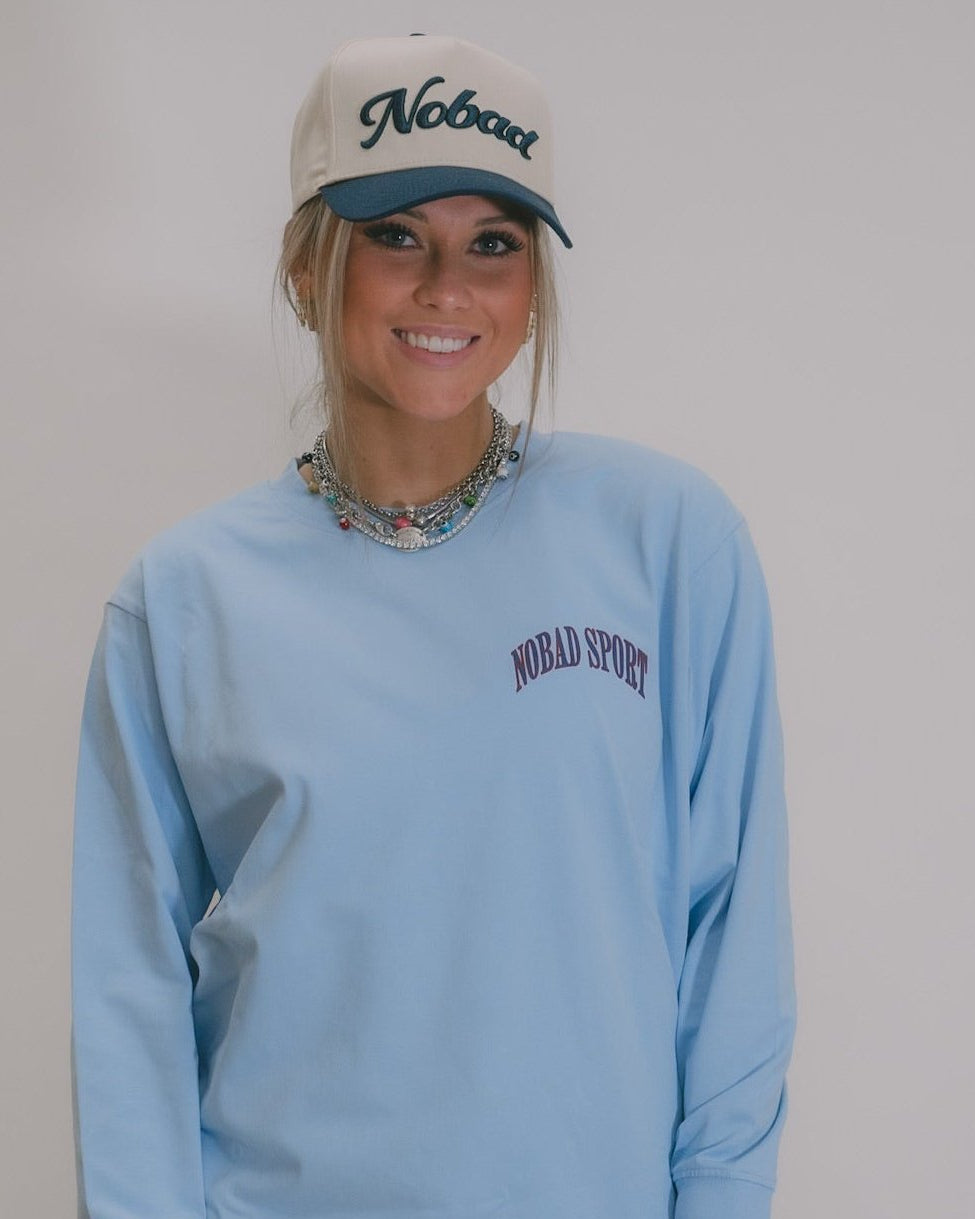 Varsity Long Sleeve | Dusty Blue