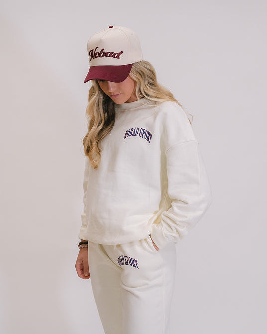 Varsity Crewneck | Cream