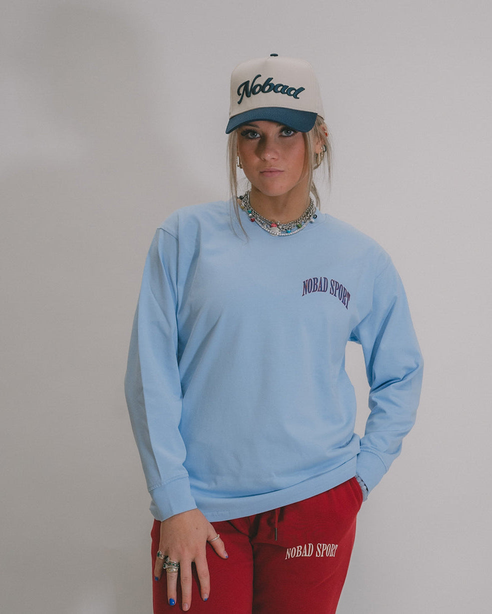Varsity Long Sleeve | Dusty Blue