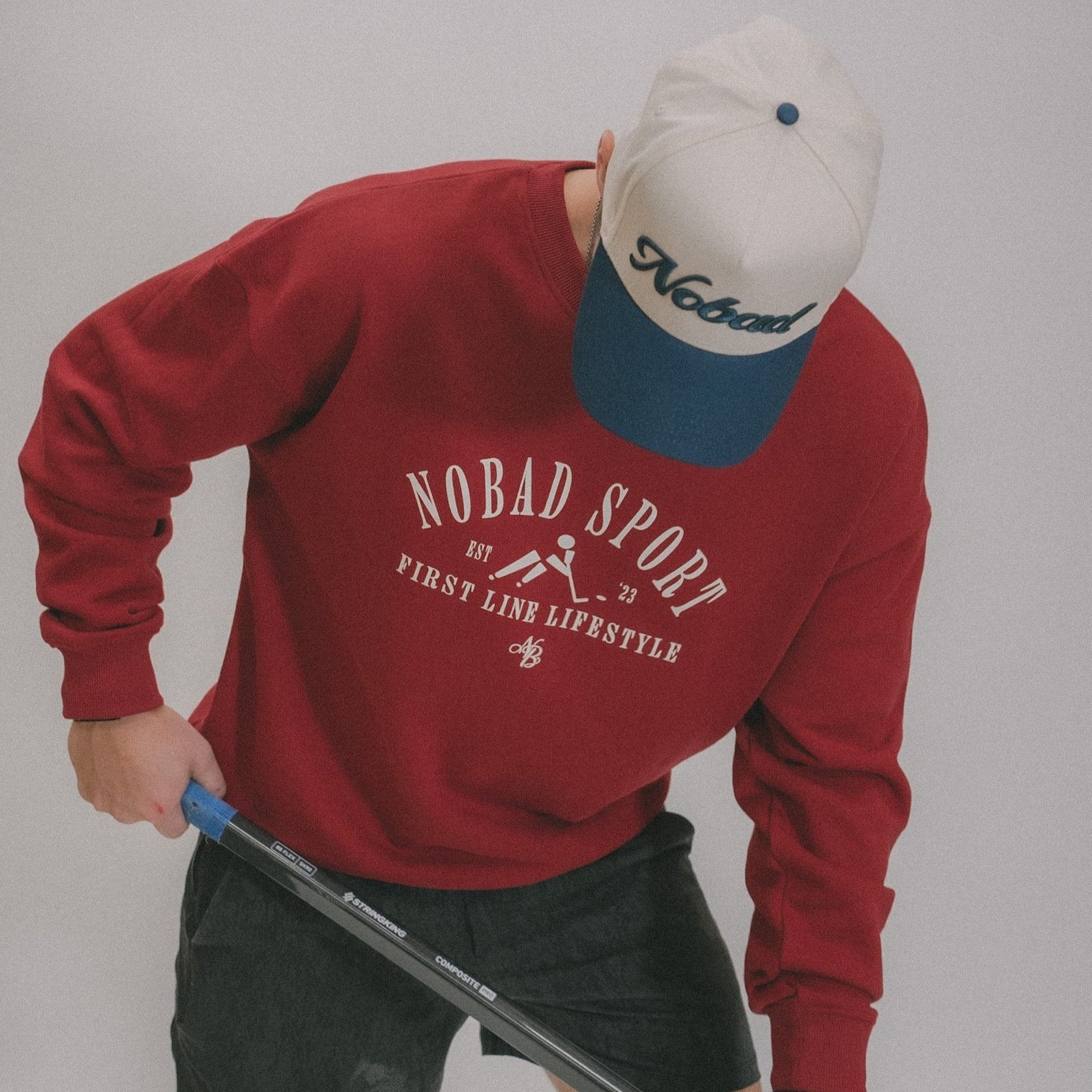 First Line NOBAD Sport Red Crewneck