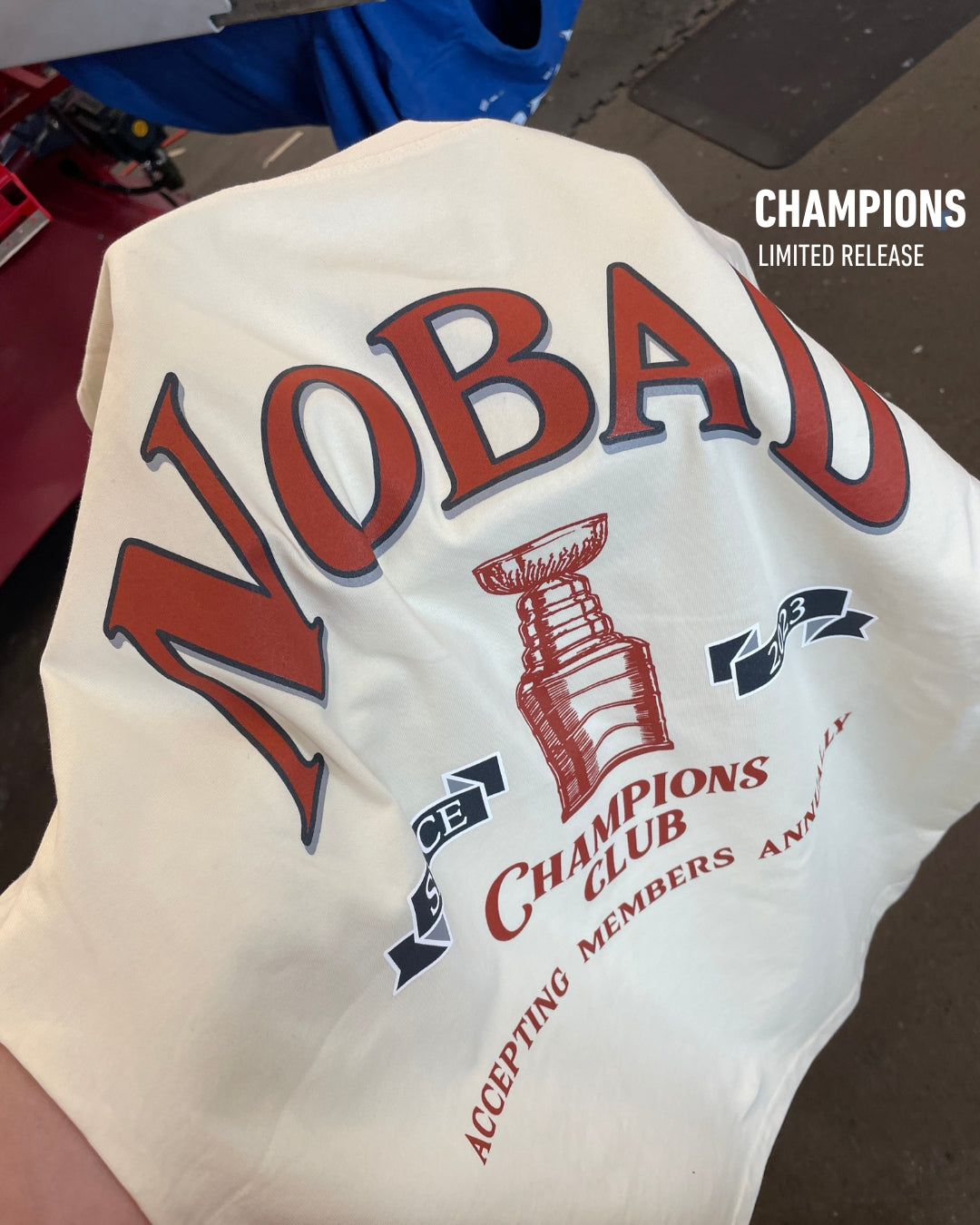 Champions Club T-Shirt- Cream