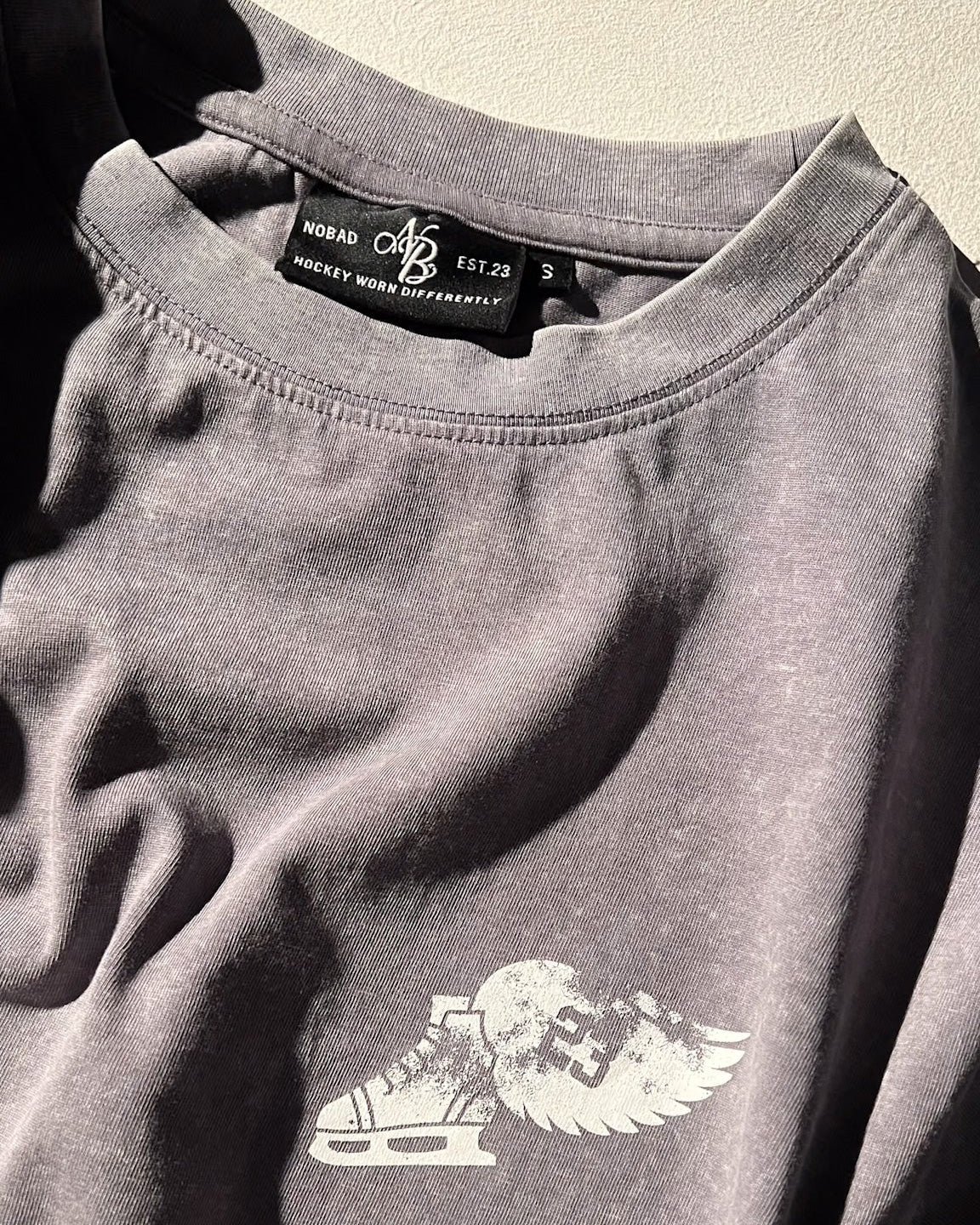 Vintage Hockey Long Sleeve | Washed Grey-thumbmail-4