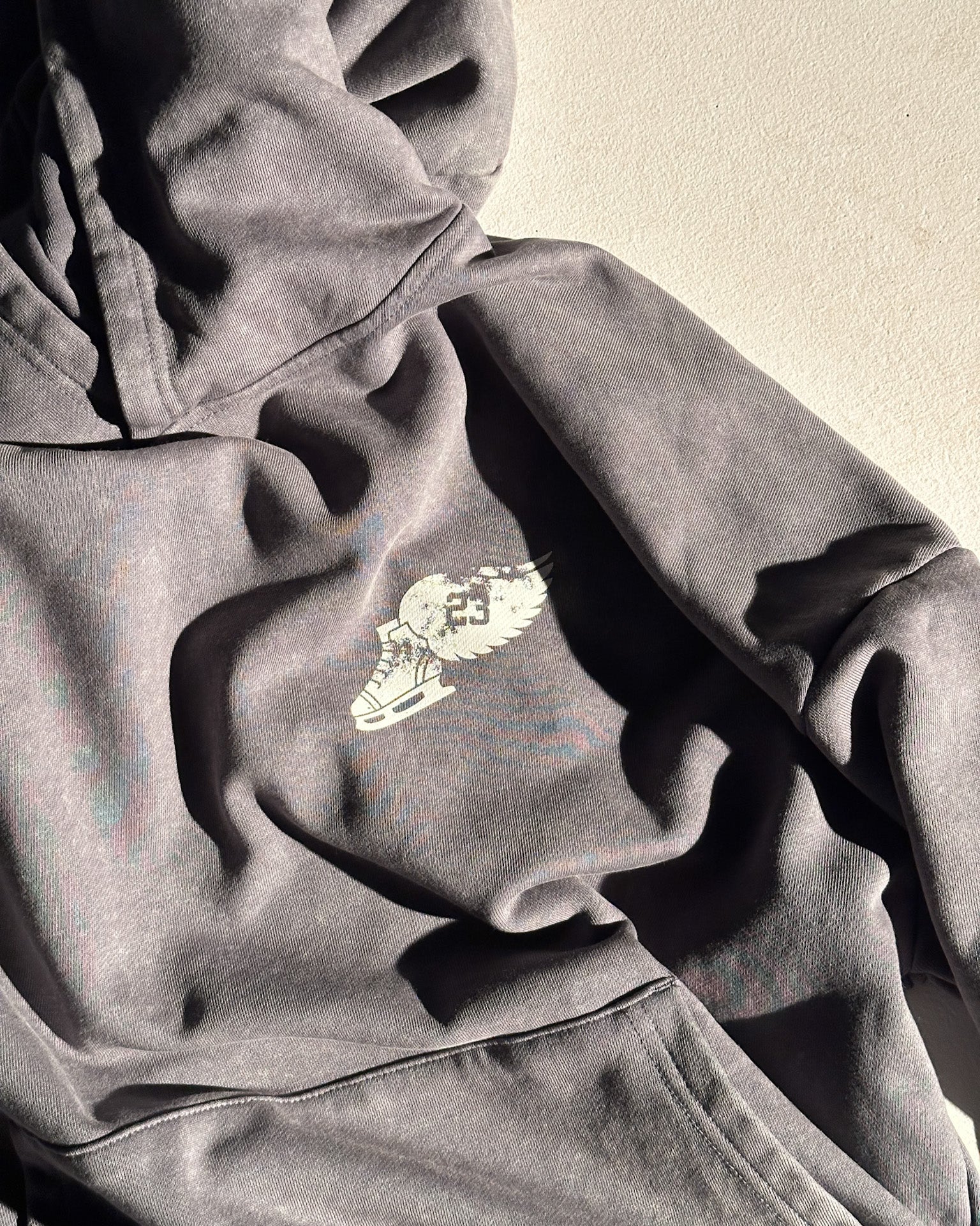 Vintage Hockey Hoodie | Washed Grey