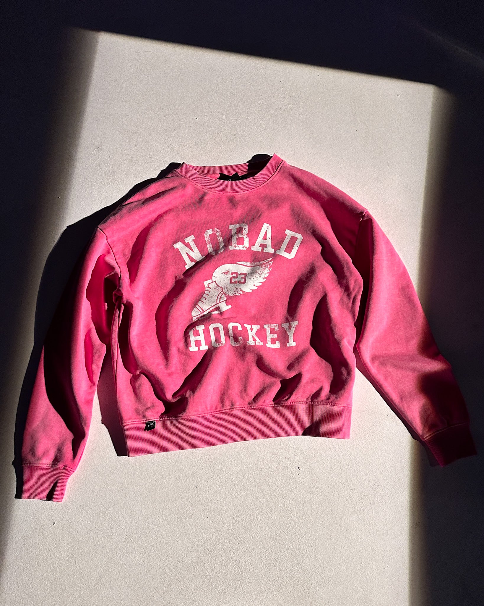Vintage Hockey Crewneck | Washed Pink