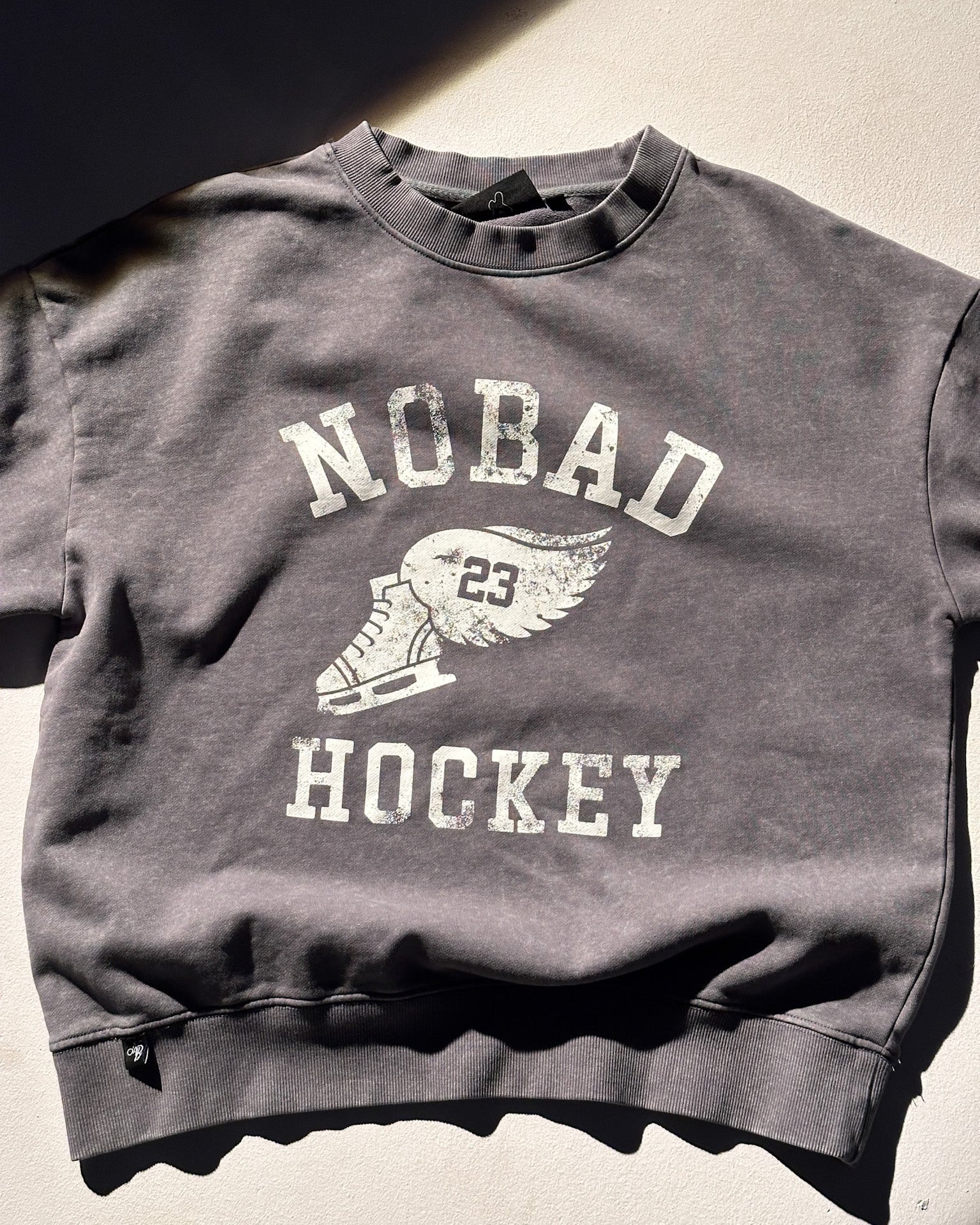 Vintage Hockey Crewneck - Washed Grey