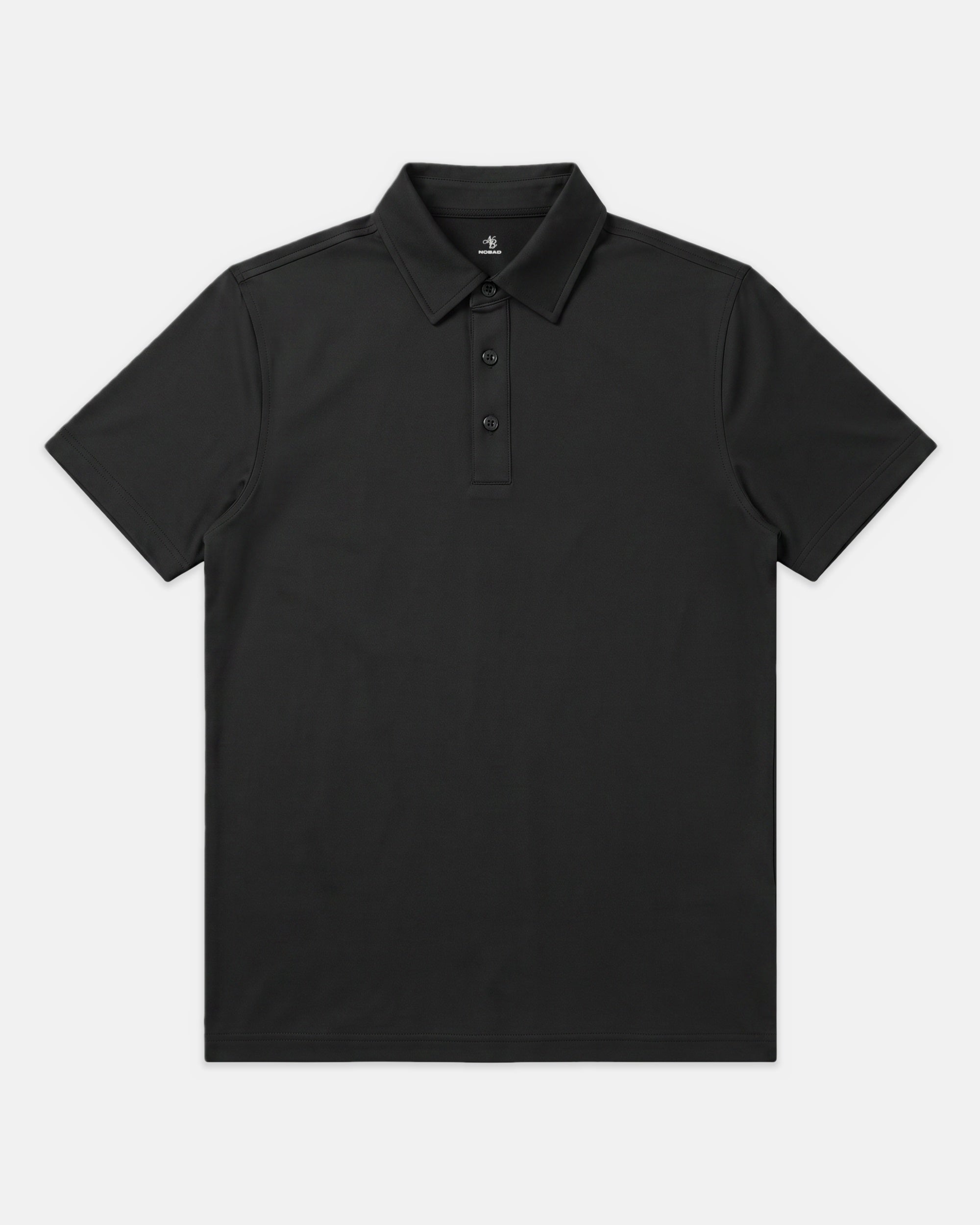 NOBAD Golf Polo in black, front view