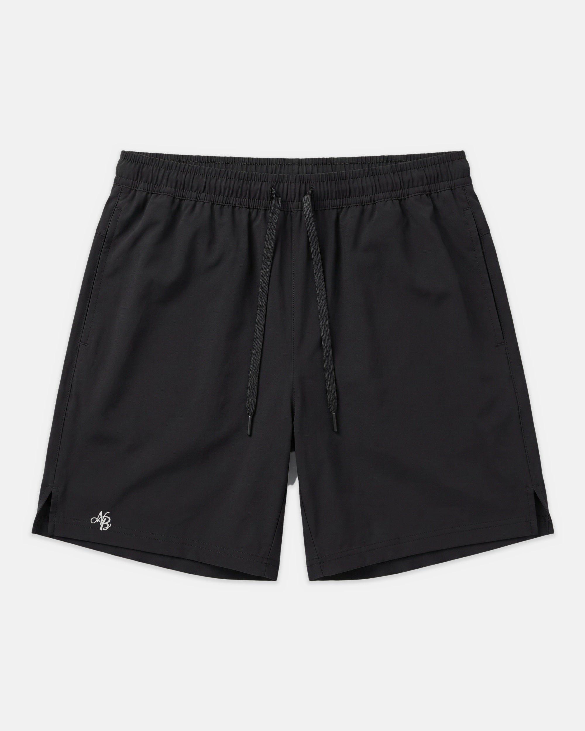 NOBAD Performance Shorts in black, front view