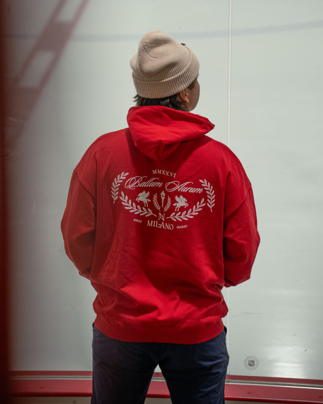 Ballum Aurum Hoodie | Red-thumbmail-3