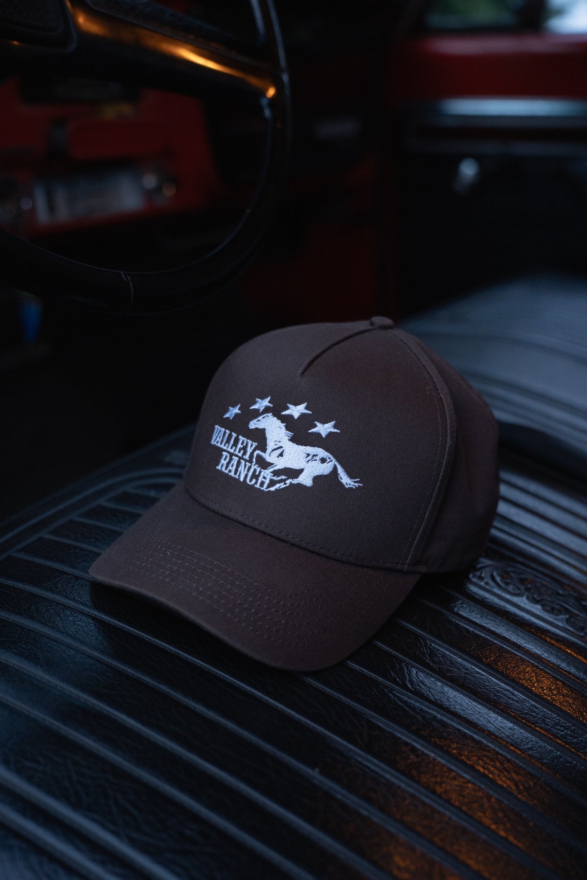 Valley Ranch hat on-model portrait